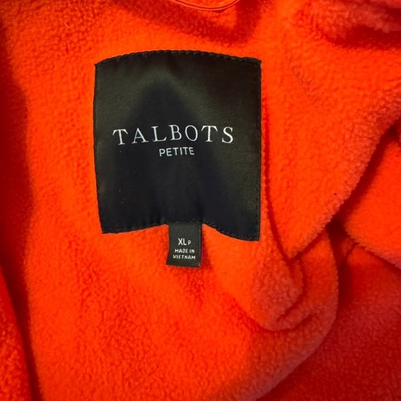 Talbot's Quilted Vest Size XLP Pink Zip Up Button Up - Picture 7 of 8